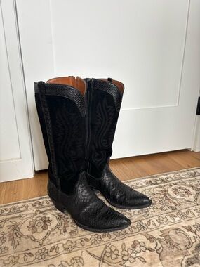 Women’s Kemo Sabe Grit Black Python Lindsey Western Boots
